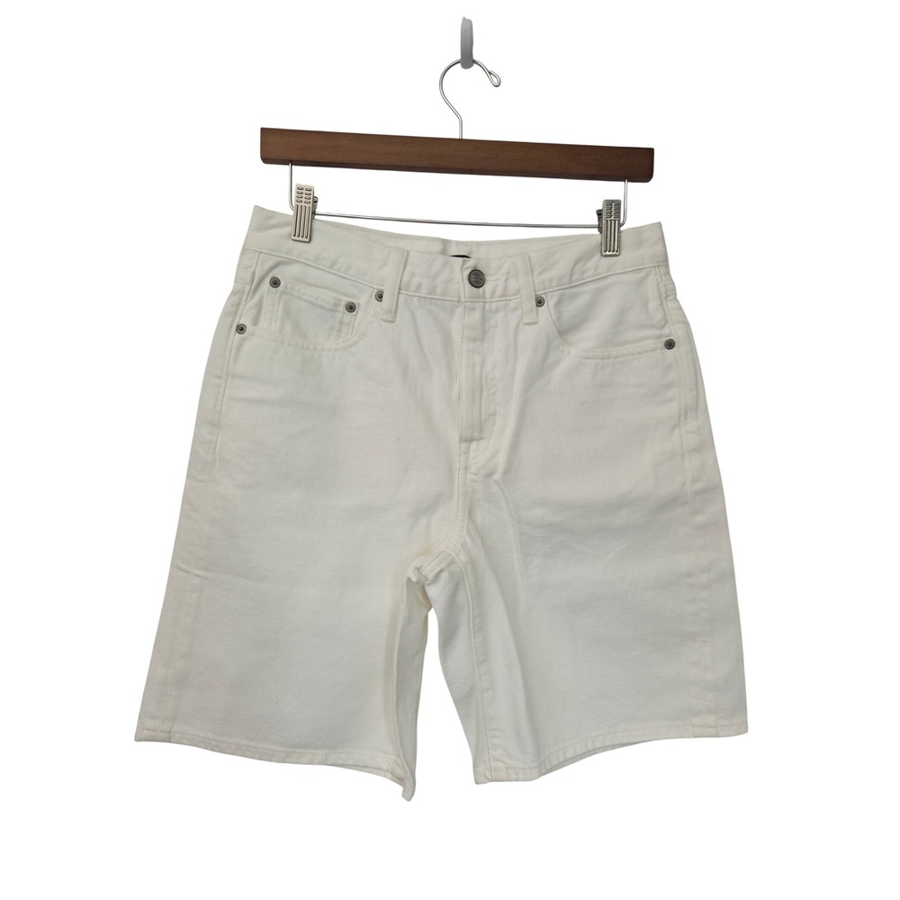 J. Crew Denim Bermuda Shorts Women 26 White NWT $98 CT137
